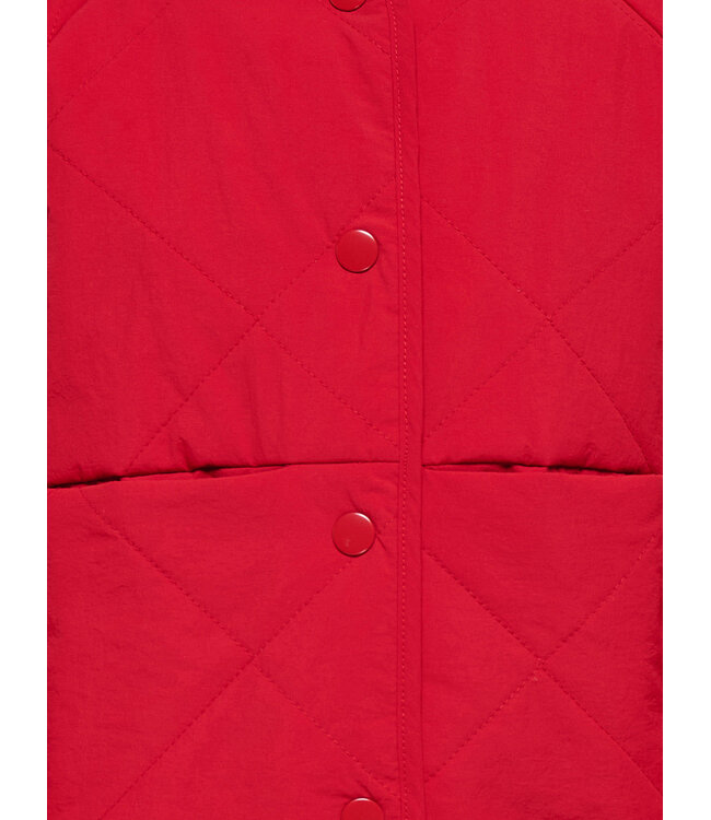 KMGROSALINA QUILTED JACKET OTW NOOS Barbados Cherry Strawberry by Kids Only