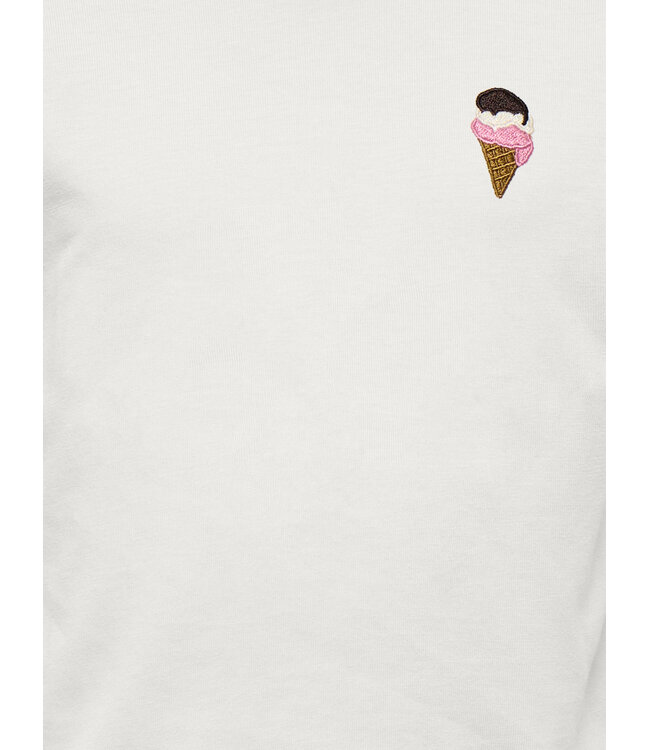 KMGVEGA LIFE SS REG EMB TEE BOX JRS NOOS Cloud Dancer EMB Ice Cream by Kids Only