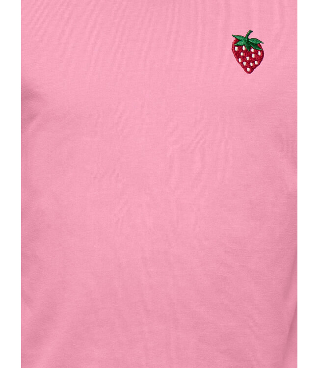 KMGVEGA LIFE SS REG EMB TEE BOX JRS NOOS Cashmere Rose EMB Strawberry by Kids Only