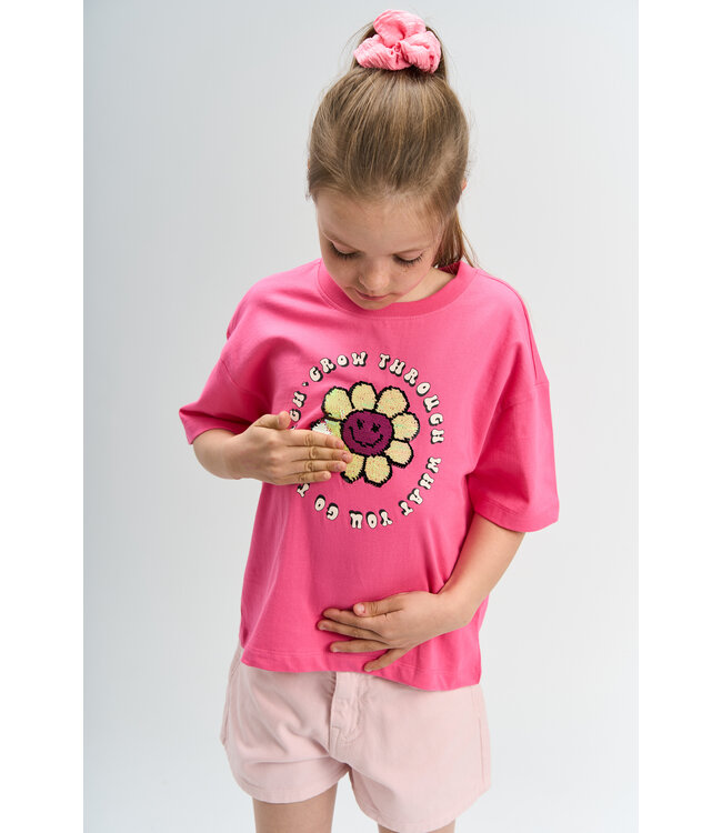 TNSkye OS S_S Tee Carmine Rose by The New