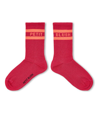 Petit Blush Sport Socks  Raspberry / Neon Orange by Petit Blush