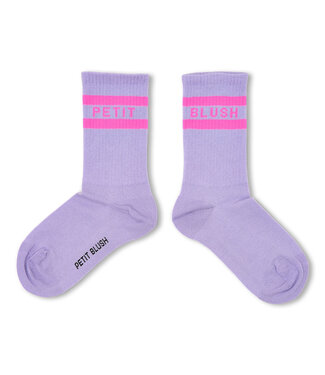 Petit Blush Sport Socks  Violet / Neon Pink by Petit Blush
