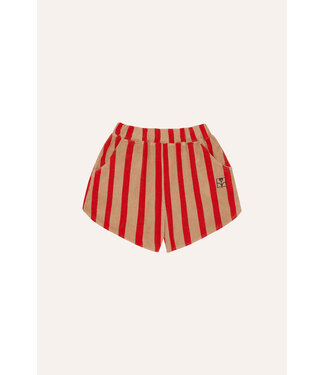 The Campamento Red Stripes Shorts CAMEL by the Campamento