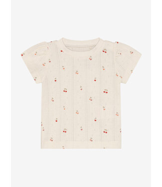 Fixoni T-Shirt SS Pointelle Eggnog by Fixoni