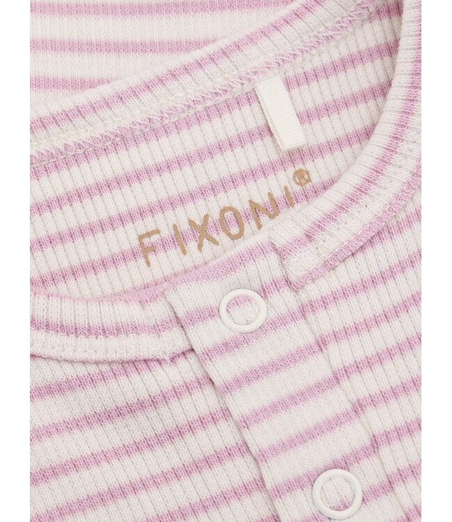 Romper LS Rib Bleached Mauve by Fixoni