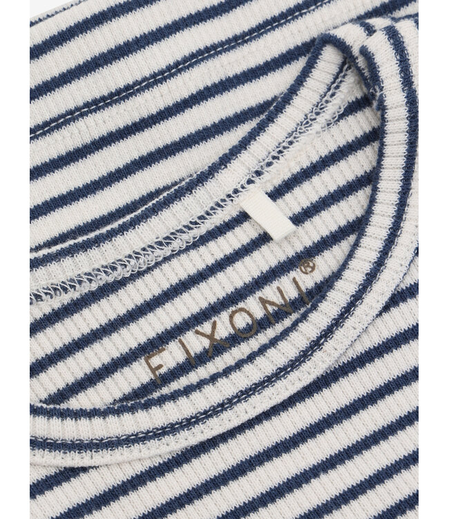 T-shirt LS Rib Vintage Indigo by Fixoni