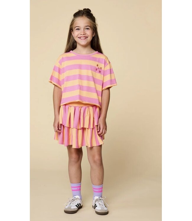 Stripe t_shirt Cashmere Rose /peach  cobbler by Petit Blush