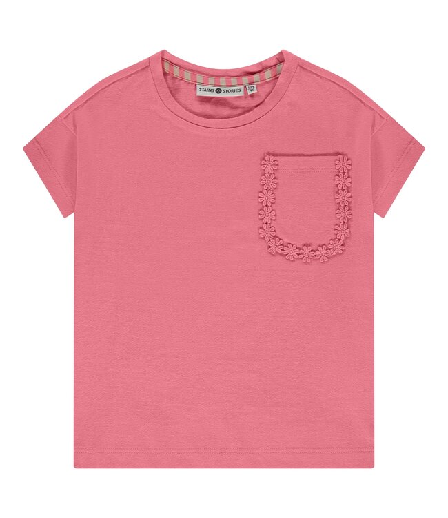 girls t-shirt short sleeve Pink by Stains & Stories
