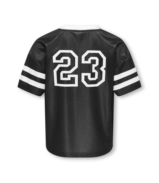 KOGLULU S/S V-NECK SPORTY TOP CS JRS Black White SOHO/23 by Kids Only