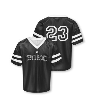 Kids Only KOGLULU S/S V-NECK SPORTY TOP CS JRS Black White SOHO/23 by Kids Only