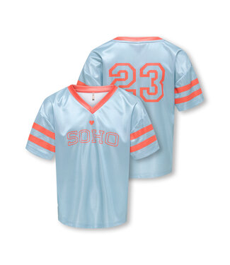 Kids Only KOGLULU S/S V-NECK SPORTY TOP CS JRS Soft Chambray Tiger LilySOHO/23 by Kids Only