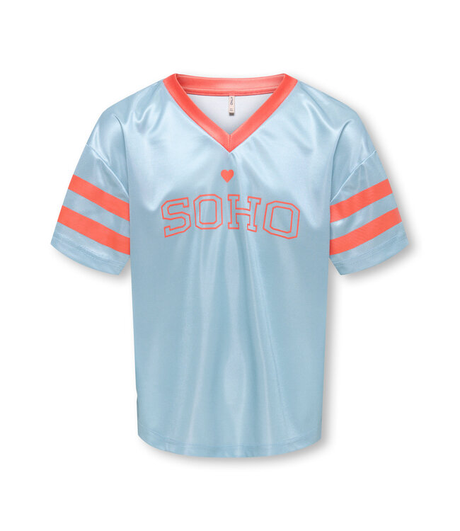 KOGLULU S/S V-NECK SPORTY TOP CS JRS Soft Chambray Tiger LilySOHO/23 by Kids Only