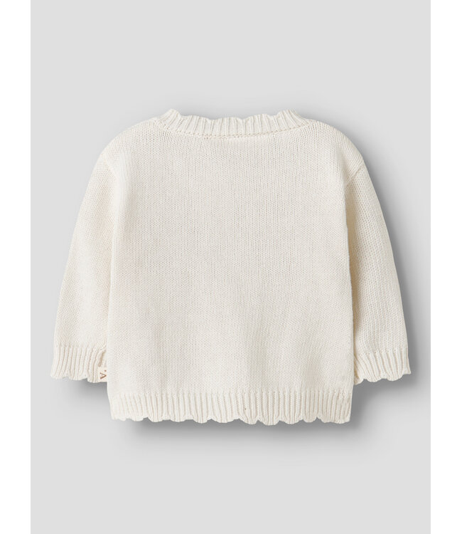 NBFDOLA LS KNIT CARD LIL Coconut Milk by Lil' Atlier