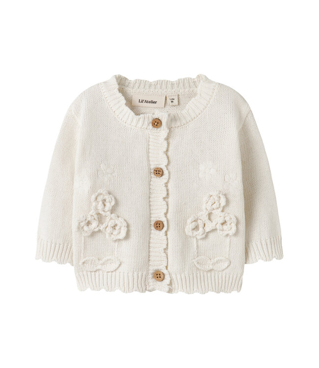 NBFDOLA LS KNIT CARD LIL Coconut Milk by Lil' Atlier