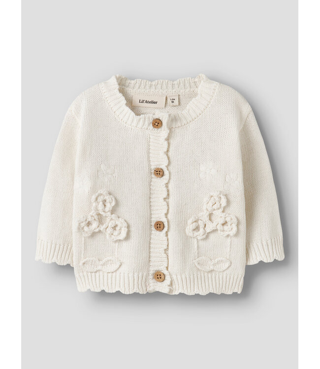 NBFDOLA LS KNIT CARD LIL Coconut Milk by Lil' Atlier