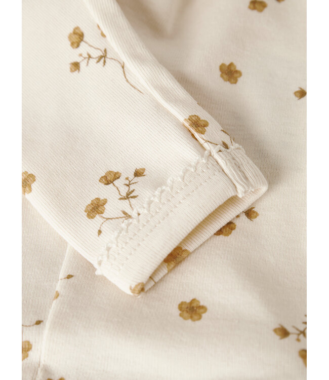 NBFLAYO SIN SLIM LEGGINGS LIL Coconut Milk FLOWER YELLOW by Lil' Atlier