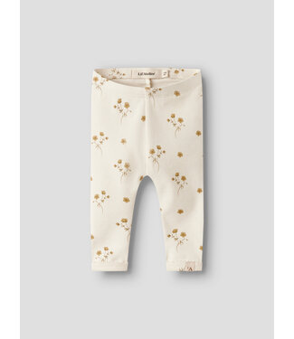 Lil' Atelier NBFLAYO SIN SLIM LEGGINGS LIL Coconut Milk FLOWER YELLOW by Lil' Atlier