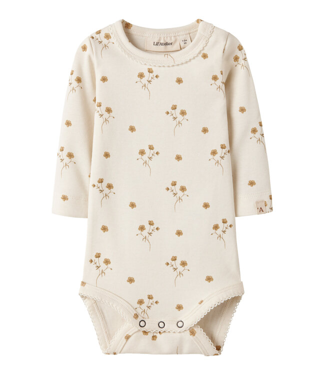 NBFLAYO SIG LS SLIM BODY LIL Coconut Milk FLOWER YELLOW by Lil' Atlier