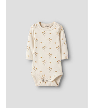 Lil' Atelier NBFLAYO SIG LS SLIM BODY LIL Coconut Milk FLOWER YELLOW by Lil' Atlier