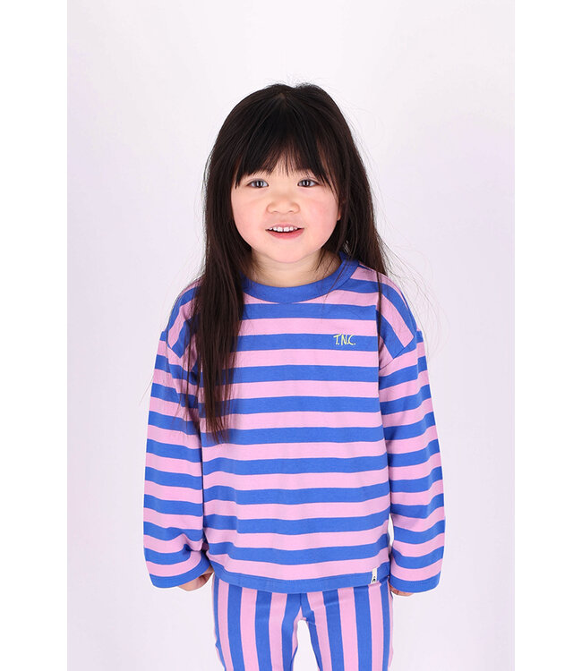 The New Chapter T-shirt Lou Blue Pink Stripes