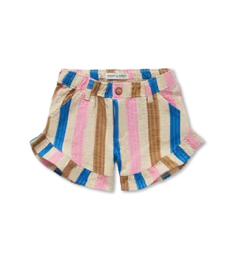 Sproet & Sprout Ruffle short multi colour stripe  Sesame by Sproet & Sprout