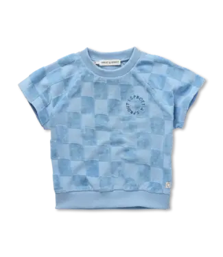 Sproet & Sprout Raglan sweatshirt terry blocks  Forever blue by Sproet & Sprout