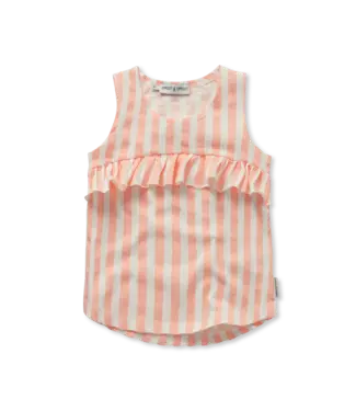 Sproet & Sprout Girls ruffle top stripes Off-white by Sproet & Sprout