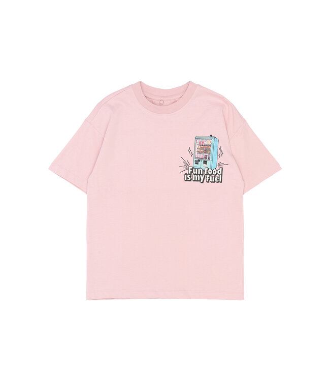 TNSnack OS S_S Tee Silver Pink by The New