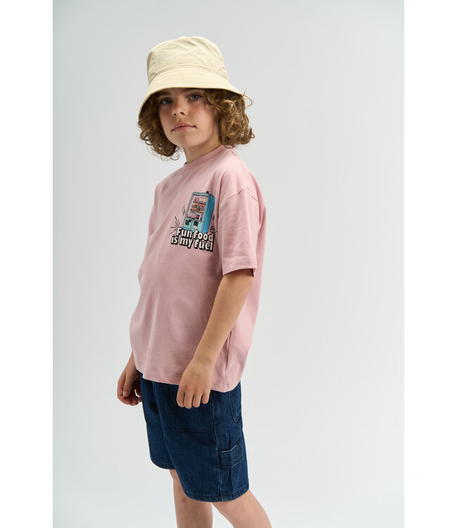 TNSnack OS S_S Tee Silver Pink by The New