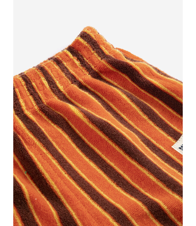 Striped Brick terry cloth shorts  by Bobo Choses