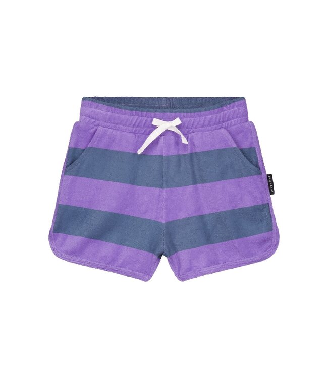 STRIPED TOWEL SHORTS TEAL  by Daily Brat