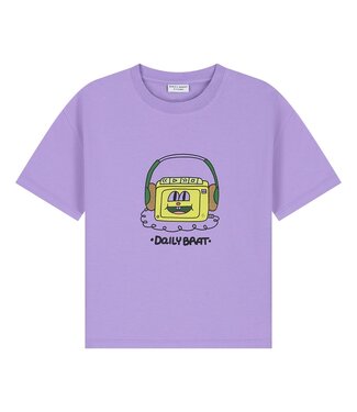 Daily Brat HEADPHONES T-SHIRT PAISLEY PURPLE  by Daily Brat