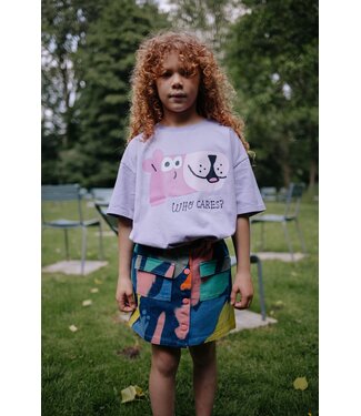 Daily Brat WHO CARES T-SHIRT PAISLEY PURPLE  by Daily Brat