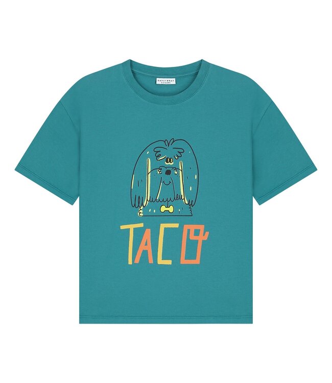 TACO T-SHIRT TEAL  by Daily Brat