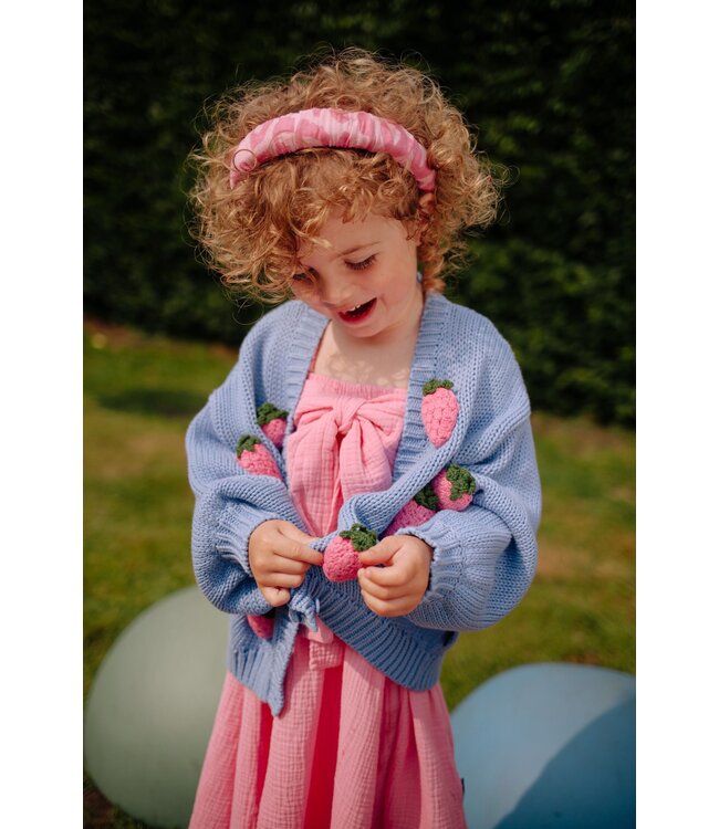 PINKY BERRY KNITTED CARDIGAN  by Daily Brat