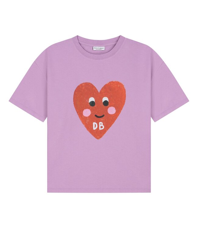 PATTY HEART T-SHIRT LILAVENDER  by Daily Brat
