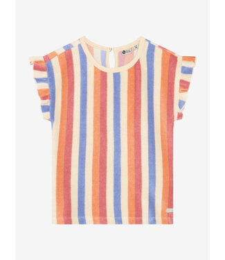 Daily7 T-shirt Terry Striped Heather Rose by Daily7