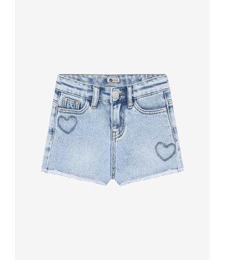 Daily7 Denim Shorts Heart Blue Denim by Daily7