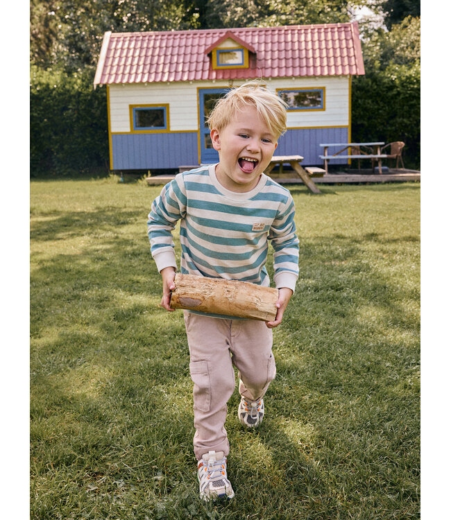 T-shirt Longsleeve Stripe Green Milieu by Daily7