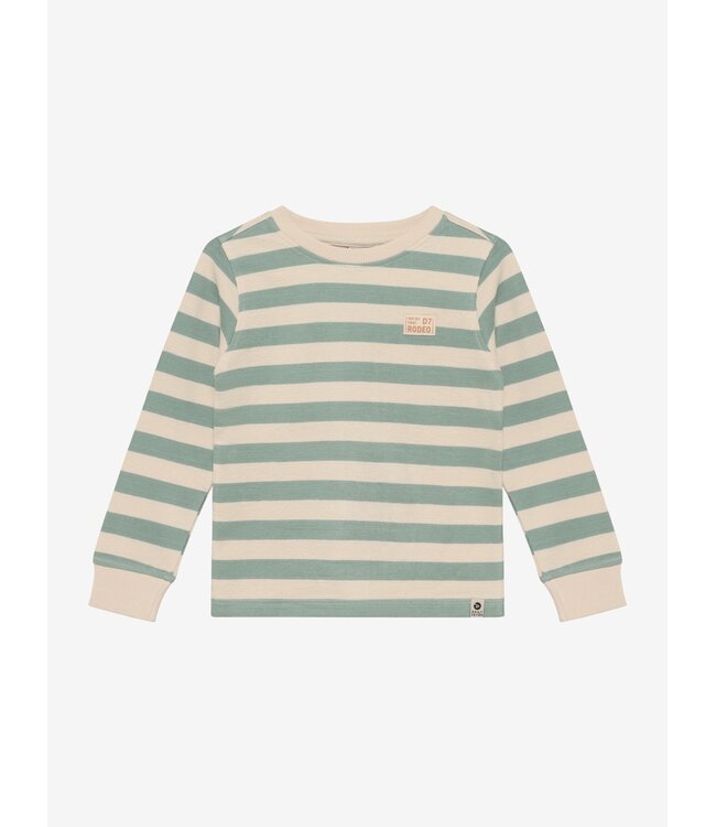T-shirt Longsleeve Stripe Green Milieu by Daily7