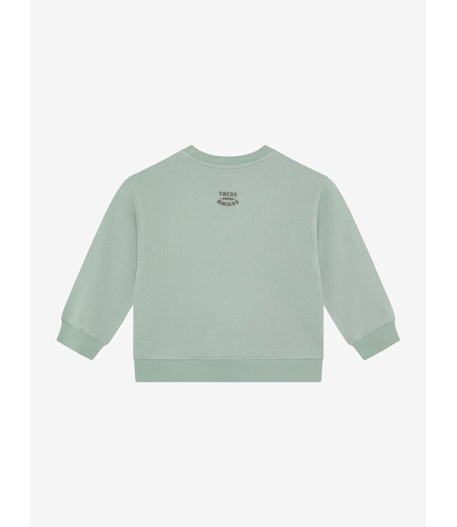 Oversized Sweater Print Green Milieu by Daily7