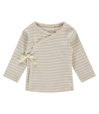 A tiny story baby t-shirt long sleeve Nougat streep by a Tiny Story