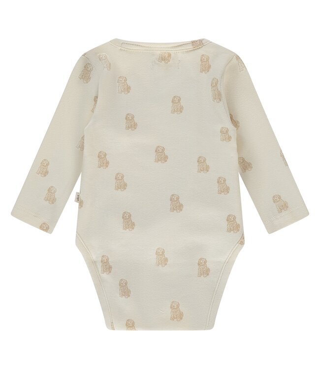 baby romper long sleeve Ecru by a Tiny Story