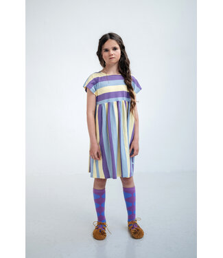 Repose ams easy dress tricolor block stripe Repose ams