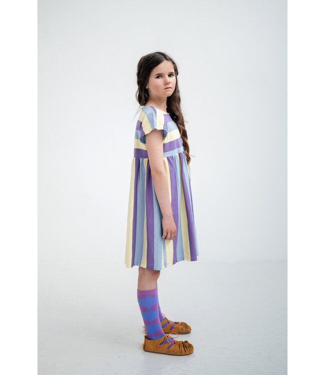 easy dress tricolor block stripe Repose ams