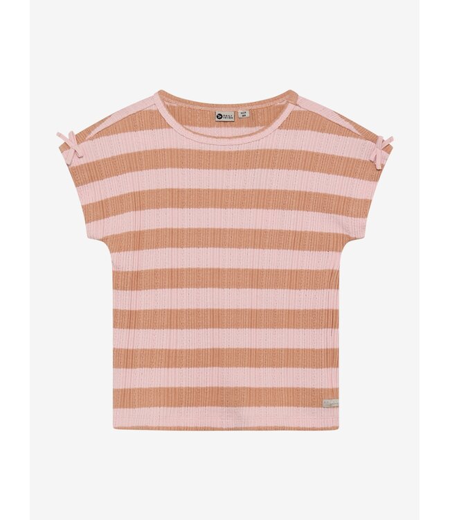 T-shirt Fancy Stripe Silver Pink by Daily7