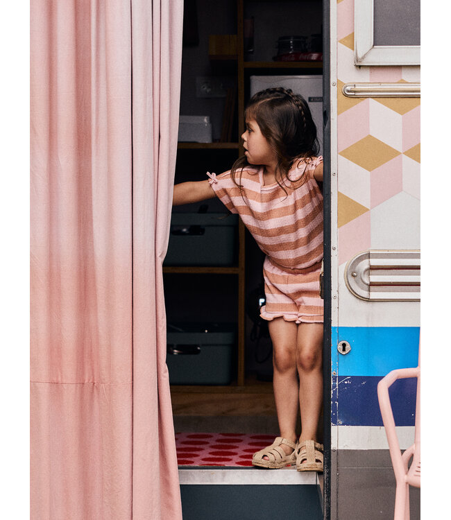 Ruffle Shorts Fancy Stripe Silver Pink by Daily7