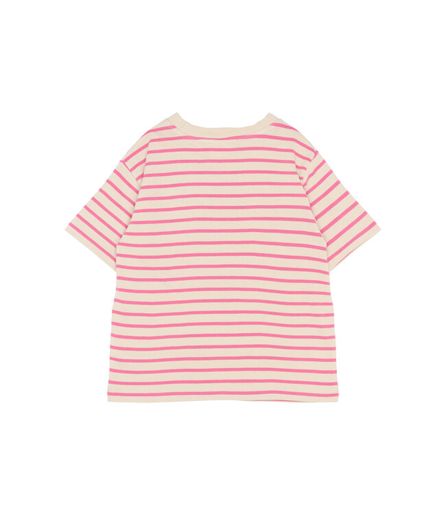 TNSanny OS S_S Tee Carmine Rose Striped by The New