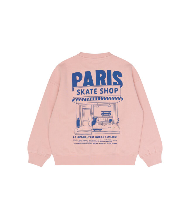 TNSanny OS S_S Tee Carmine Rose Striped by The New