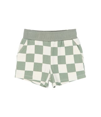 The New TNSTSebastian Shorts Aqua Gray AOP by The New